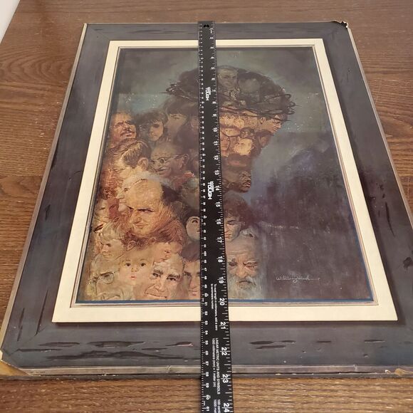 Vintage William Zdinak IN HIS IMAGE Art Print - Hardboard Mounting 23"x 0.5"x18" - Picture 4 of 16